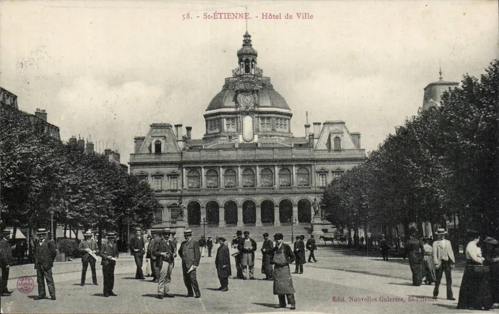 Saint-ÉTIENNE - Stadhuis — uitgever Nouvelles Galeries, Saint-Étienne, n° 58 - Voorkant