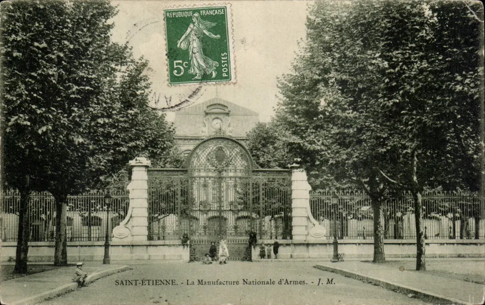 Saint-Étienne — Die Nationale Waffenfabrik — J. M. - Vorderseite