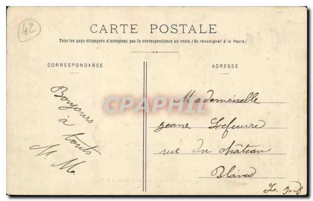 Saint-Étienne — Die Nationale Waffenfabrik — J. M. - Rückseite