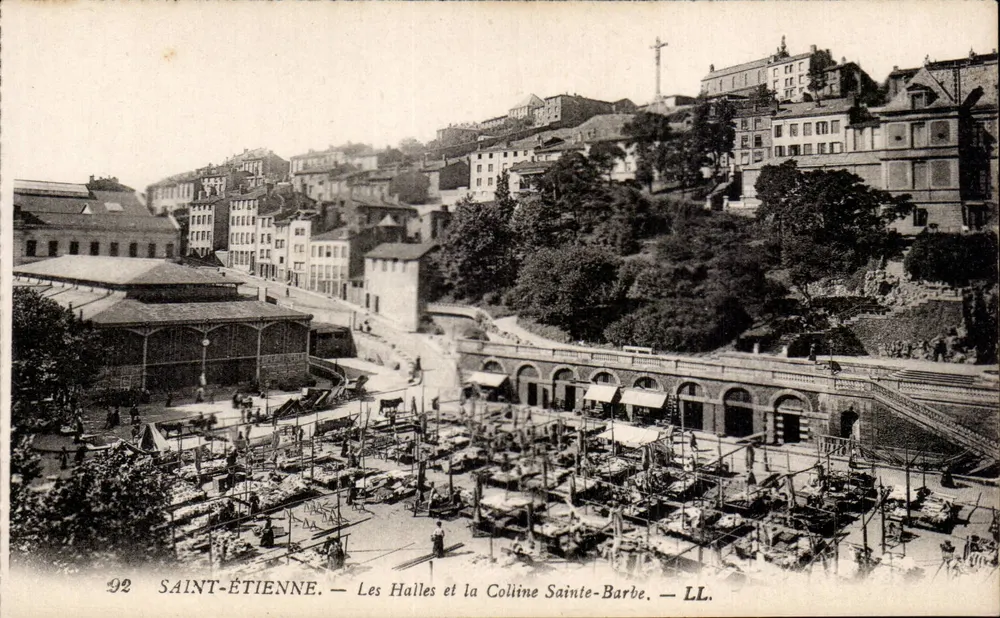 Saint-Étienne — Les Halles und die Colline Sainte-Barbe — LL. - Vorderseite