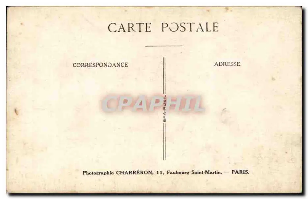 Porträt eines Mannes in einem Anzug — Studio — Fotografie CHARRÉRON, 11, Faubourg Saint-Martin — PARIS - Rückseite