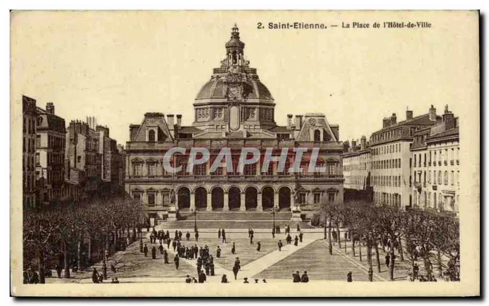 Saint-Étienne — Der Platz des Rathauses — Verleger :, Nr. 2 - Vorderseite