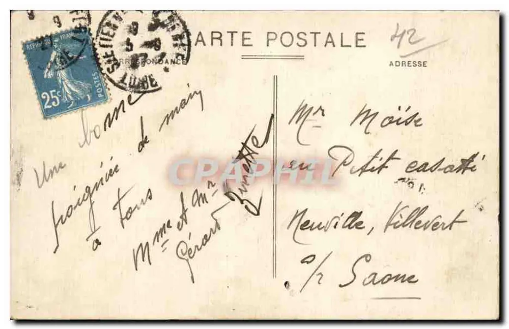 Uma vista de Saint-Étienne — J. Zauca, Edição « St-Étienne » - Verso