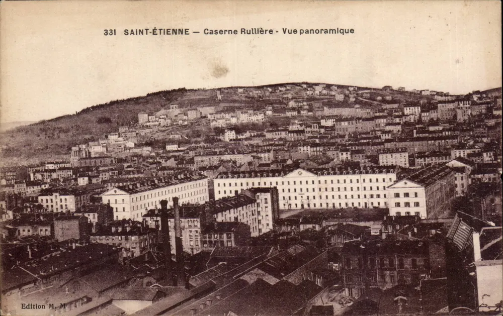 Saint-Étienne — Kasernen Rullière — Panoramablick — Edition M. M. - Vorderseite