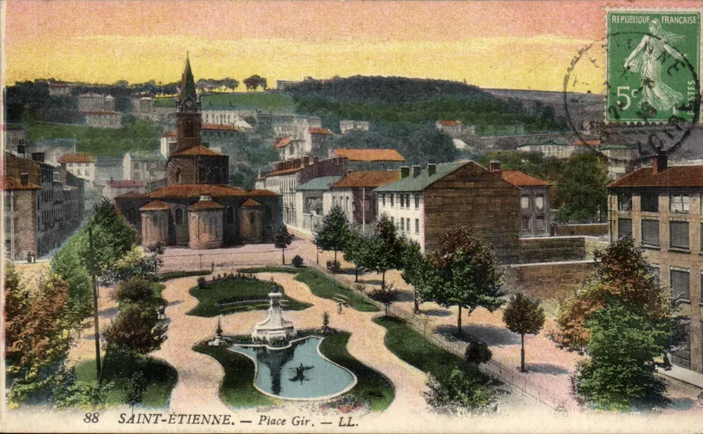 Saint-Étienne — Place Gir — LL. — Wydawca LL, nr 88 - Awers