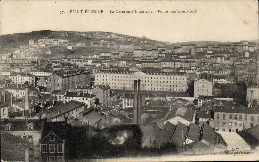 Saint-Étienne — La Caserne d'Infanterie — Panorama Saint-Roch — Neptune - Vorderseite