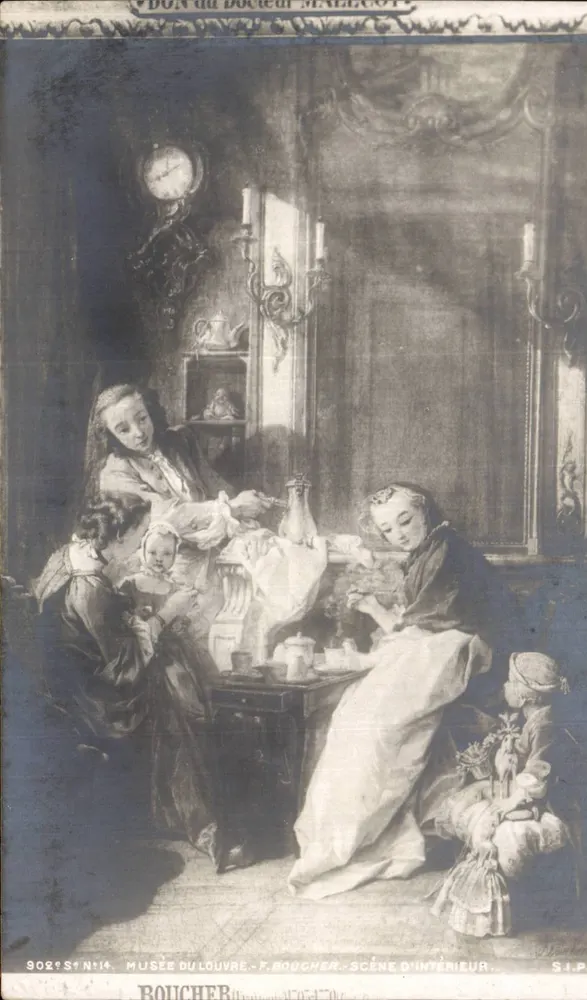 Innenraum Szene — F. Boucher — Musée du Louvre - Vorderseite