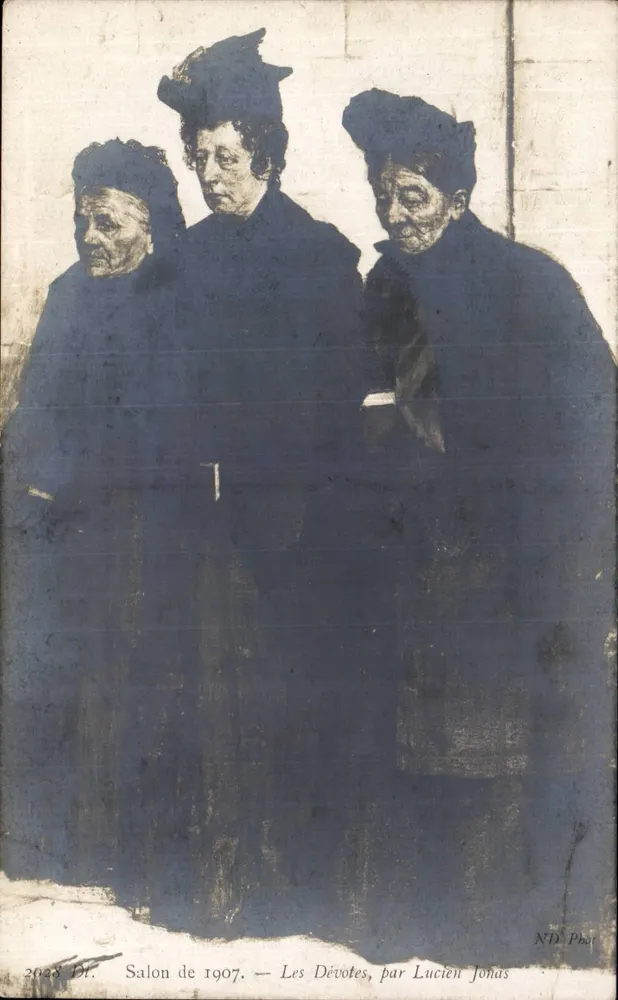 Die Frommen — Salon von 1907 — von Lucien Jonas - Vorderseite