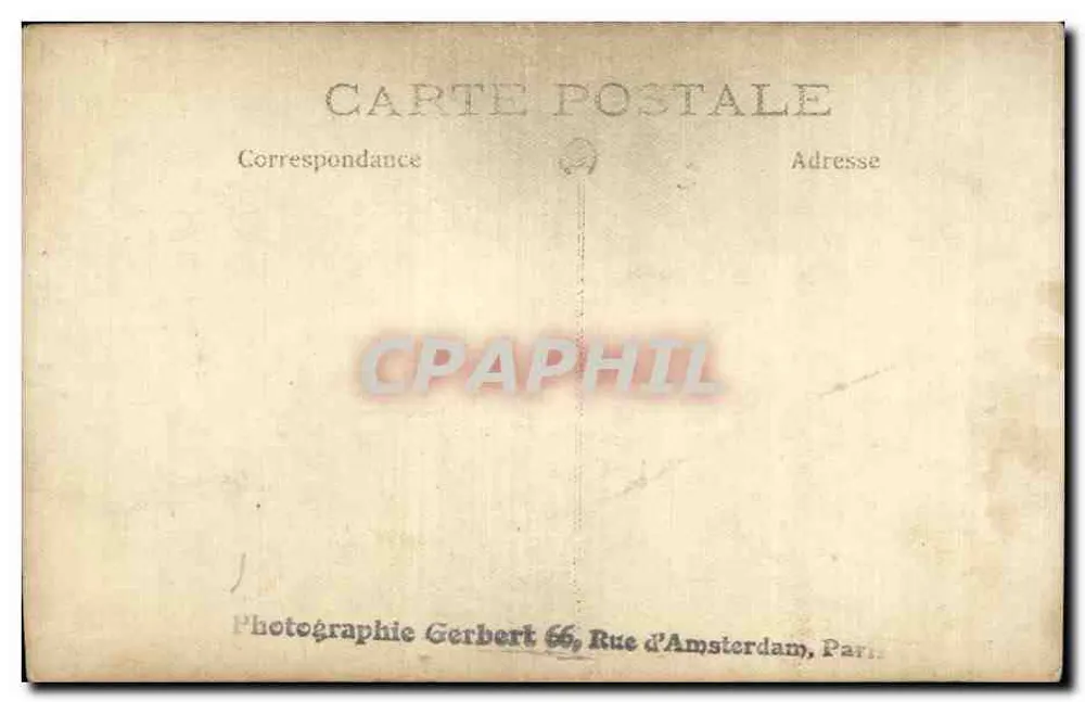 Porträt einer Frau — Profil — Photographic Gerbert, Paris - Rückseite