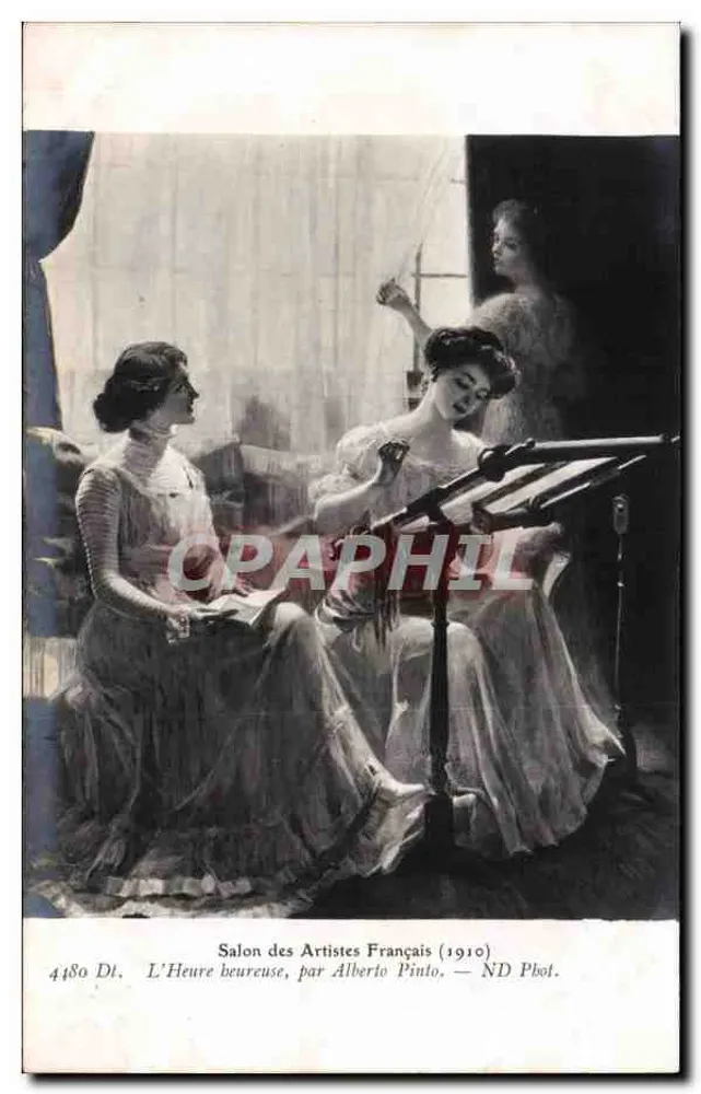 Die glückliche Stunde — Salon des Artistes Français (1910) — ND Phot. - Vorderseite