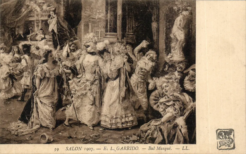 Salon 1907 — E. L. Garrido — Maskenball — LL. - Vorderseite