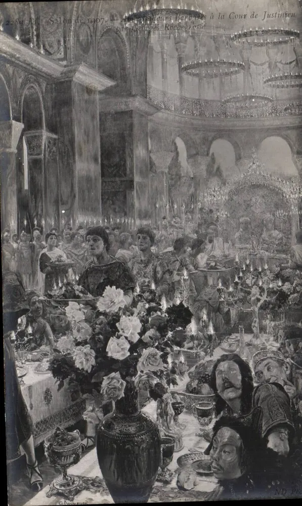 Sallon de 1907 — Les Barbare à la Cour de Justinien — Georges Rochegrosse - Vorderseite