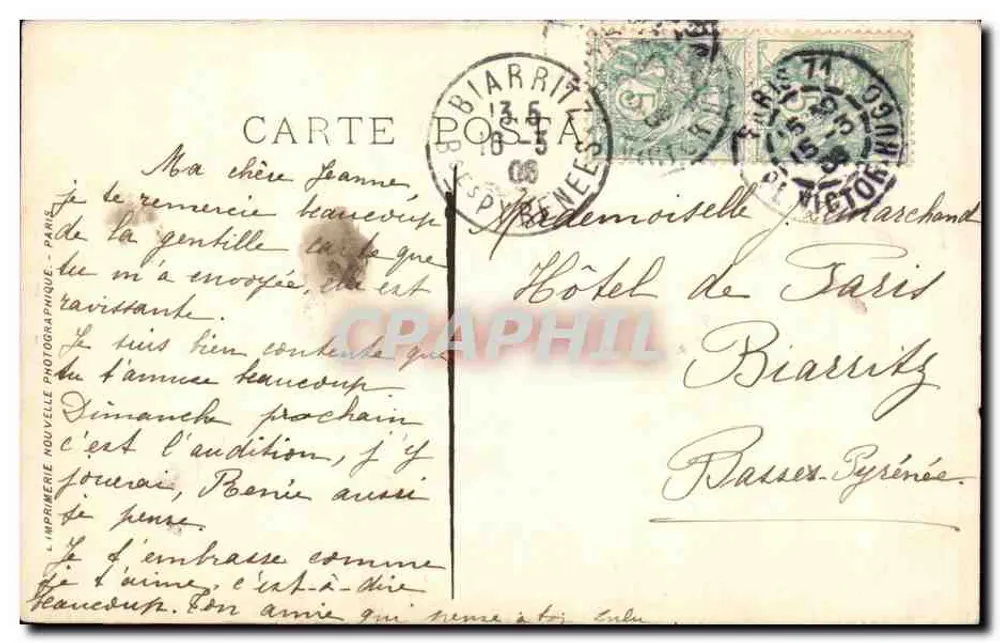 Salon 1904 — Chanut, L'Avengle — LL, n°16 - Rückseite