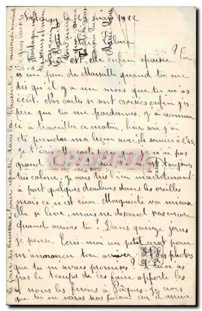 Frau mit zwei Ziegen — A. Delave, Salon Printemps — n°74 - Rückseite