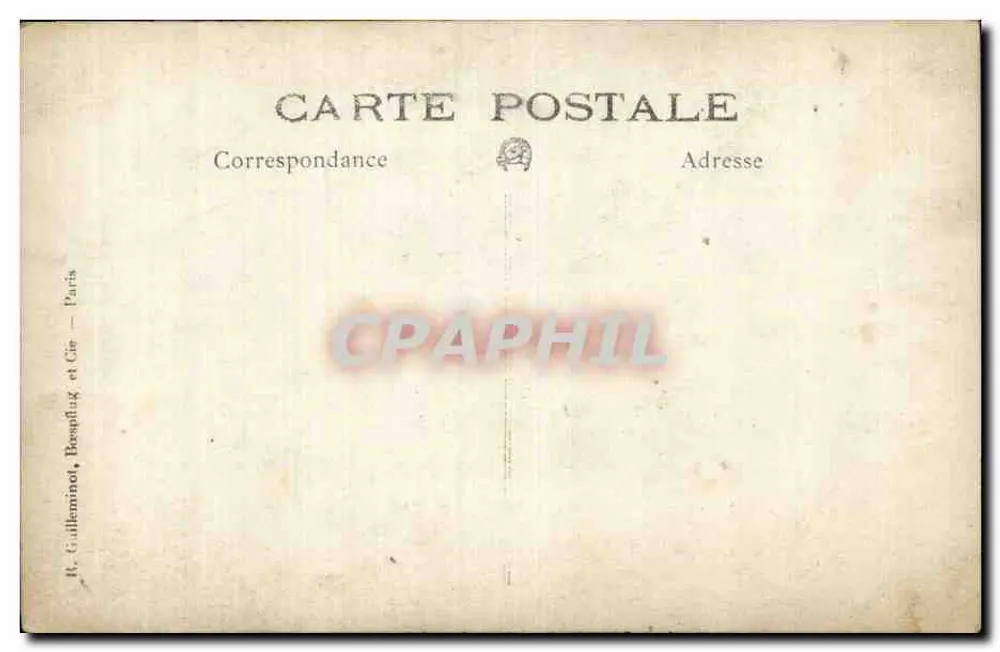 Retrato de um homem sentado em um banco — paisagem no fundo — R. Gilleminot, Bœmpling et Cie, Paris - Verso