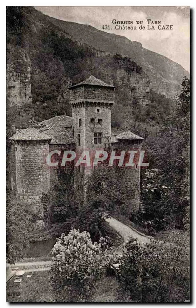 Gorges do Tarn — Castelo de La Caze — editor não identificado, n° de série 431 - Frente