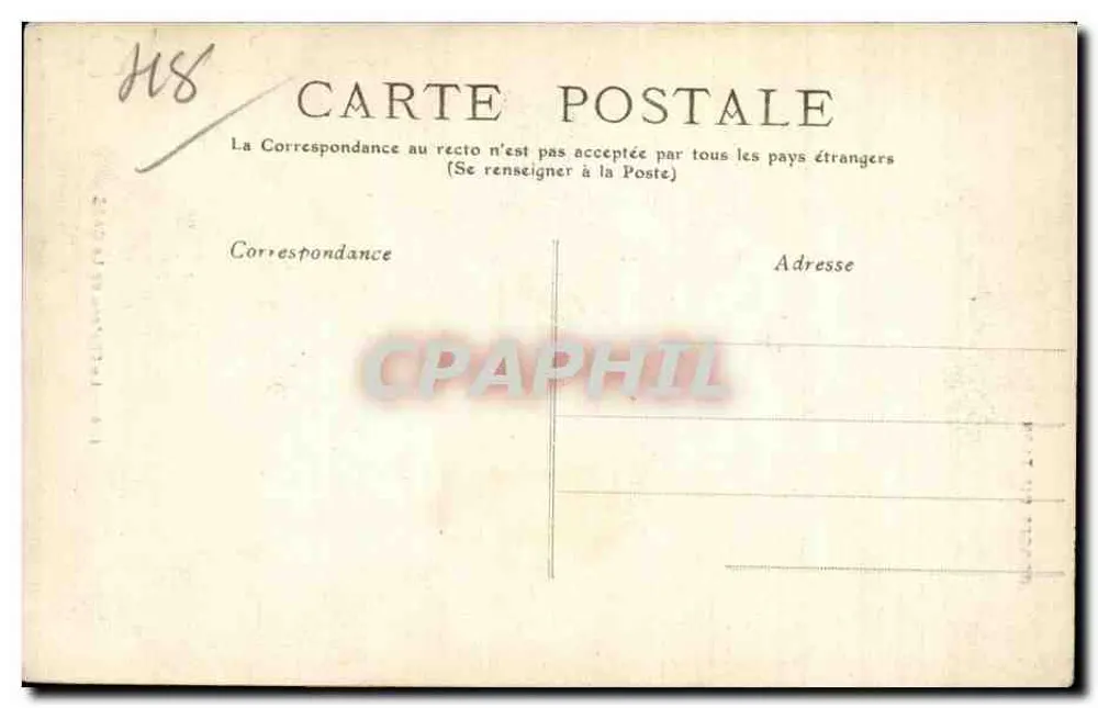 O Castelo de La Gaze — Gorges de Bertinette — editor não identificado, n° de série 104 - Verso