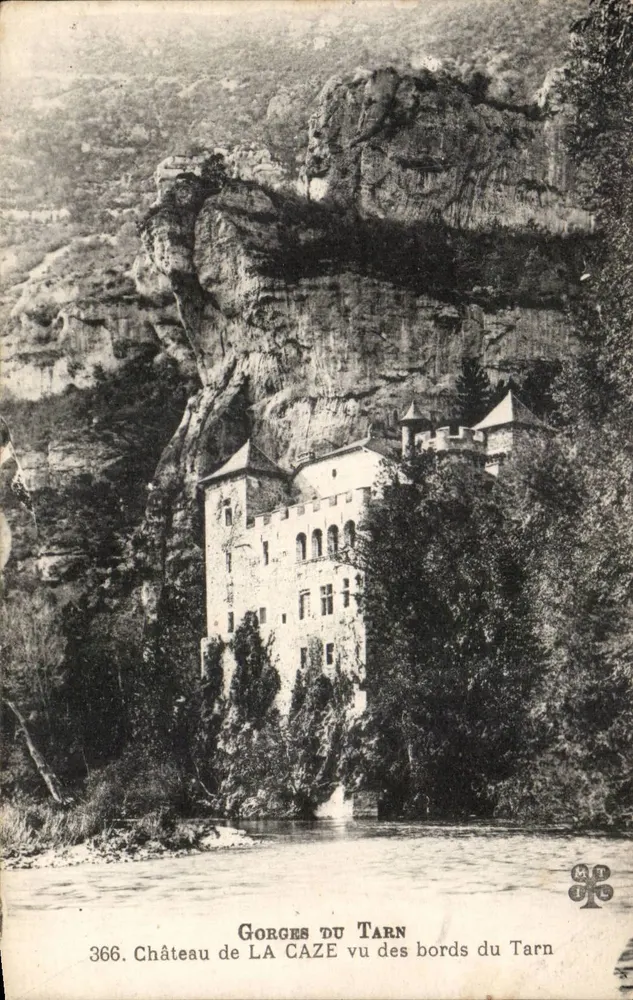 Gorges du Tarn — Château de La Caze von den Ufern des Tarn gesehen — Verlag M. R. n° 366 - Vorderseite