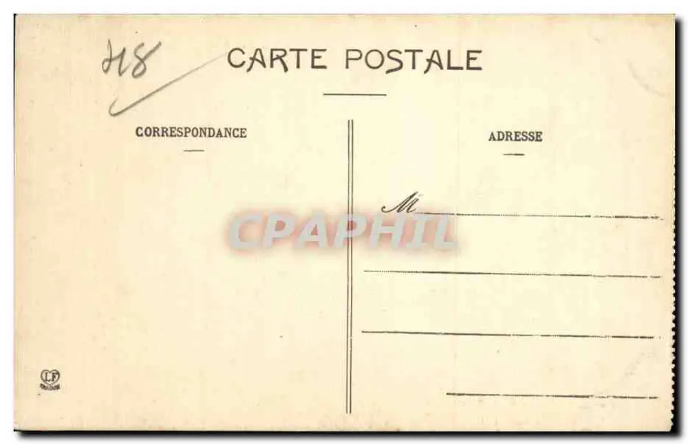 A Lozère - Uma embarcação nos detritos (Gorges do Tarn) — n° 119 — editor: Impressora Toulouse - Verso