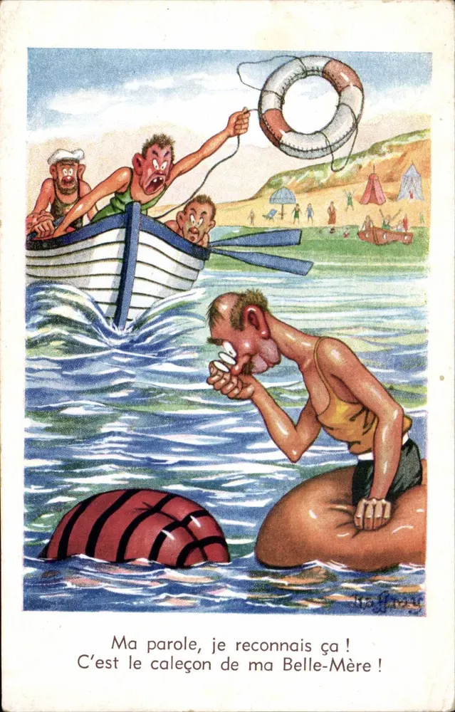 Humorvolles Baden — Karikatur der Schwiegermutter — Verlag M.D. n° 2150 - Vorderseite