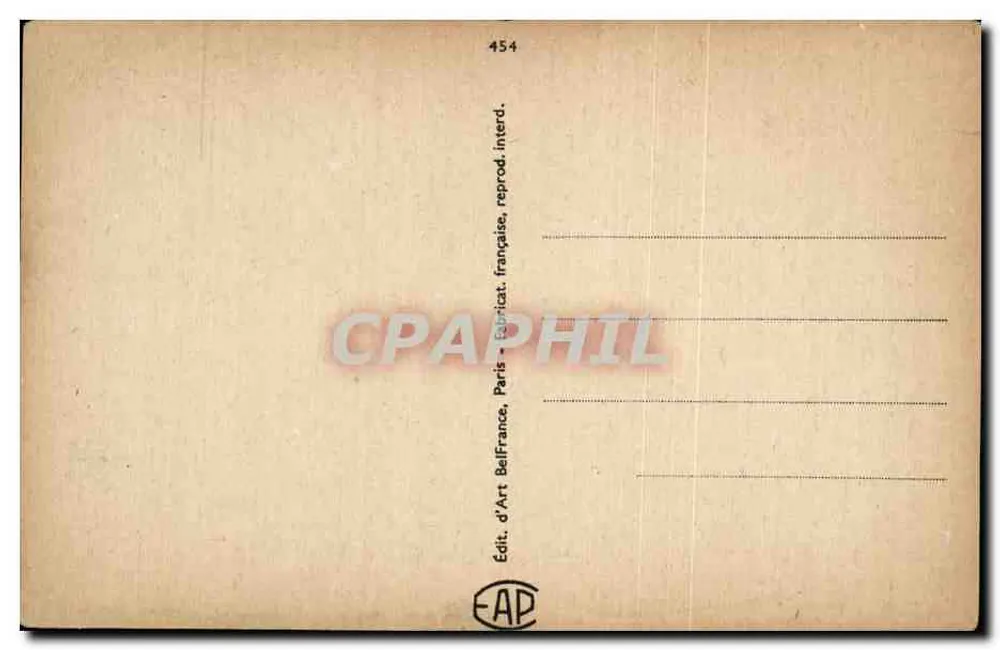Schlachterjäger — Humor — Édit. d'Art, Paris, n° 454 - Rückseite