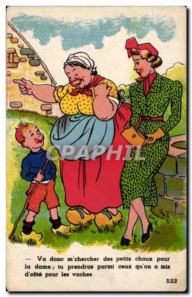 Frau und Kind mit einer anderen Frau — ländliche Szene — Éditions GABY n°522 - Vorderseite