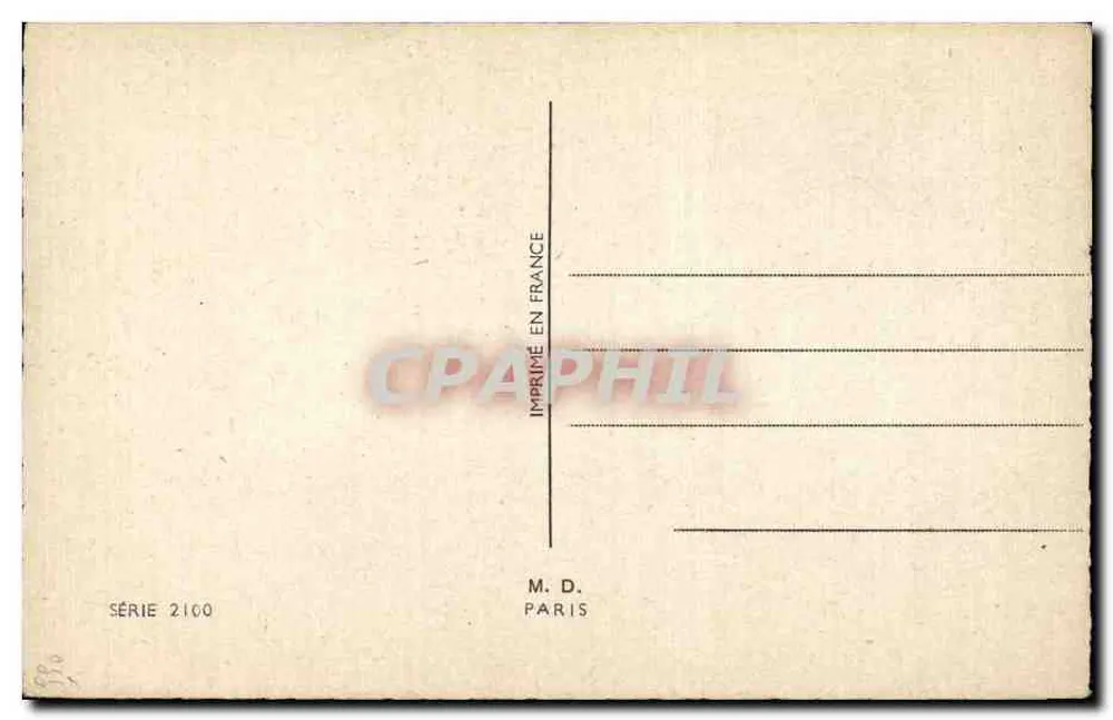 Frau und Mann an der Tür — Abschiedsszene — M.D. Paris, Serie 2160 - Rückseite
