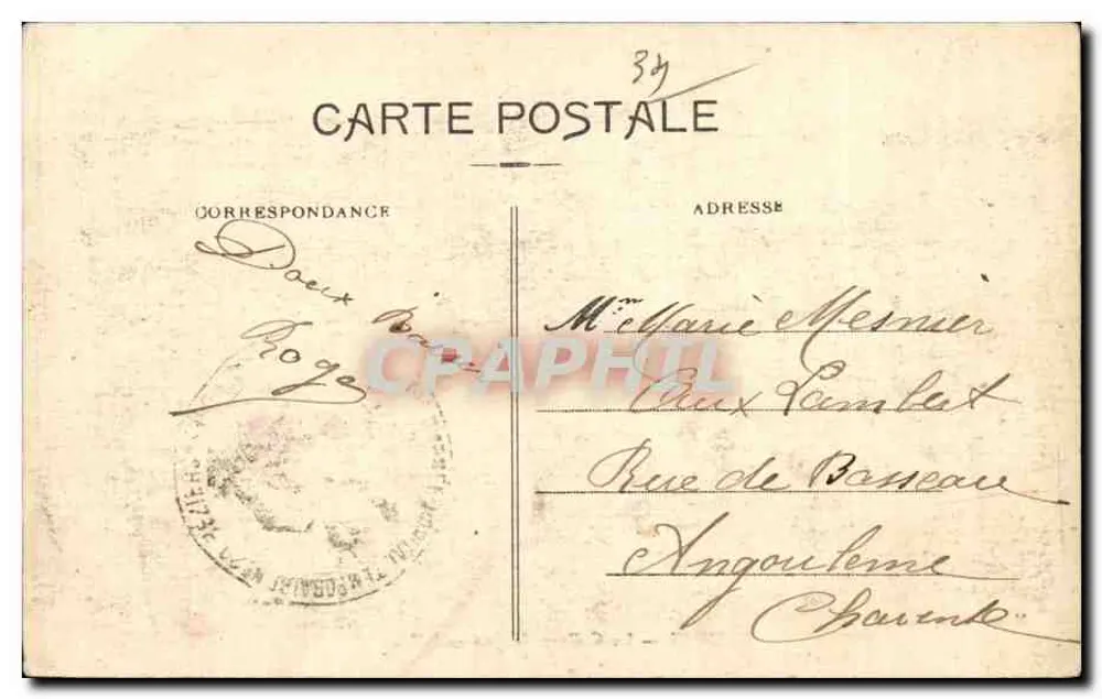 Béziers — Das Kollegium der jungen Mädchen — Mazet-Pons, Béziers - Rückseite
