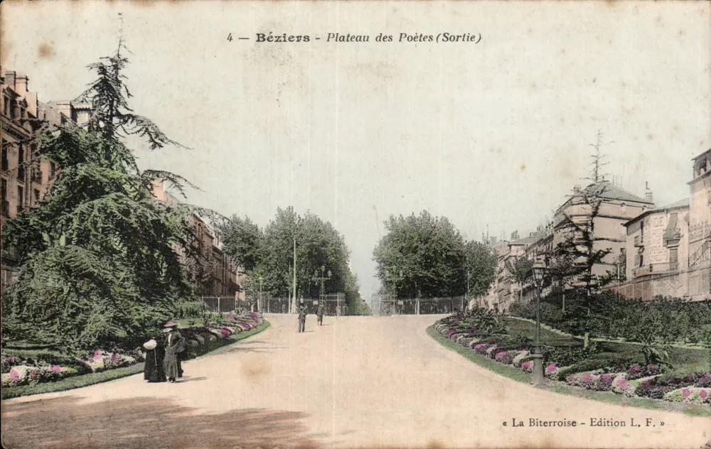 Béziers - Plateau dos Poetas (Saída) — La Biterroise - Edição L. F. - Frente