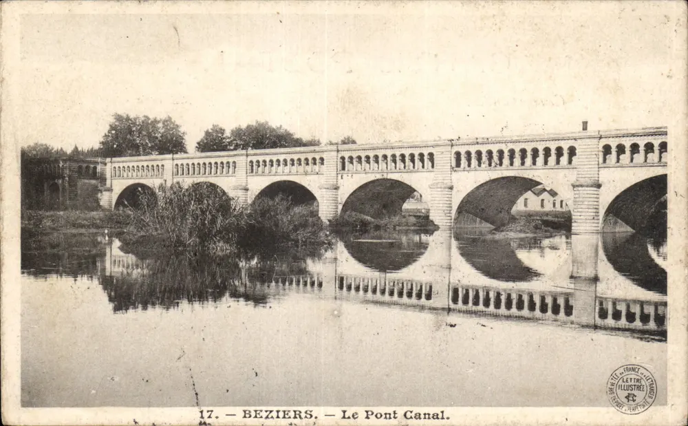 Béziers — O Ponte Canal — Carta Ilustrada, n°17 - Frente