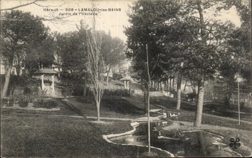 Lamalou-les-Bains — Garten von l'Usclade — Verlag M.T. (Nr. 308) - Vorderseite