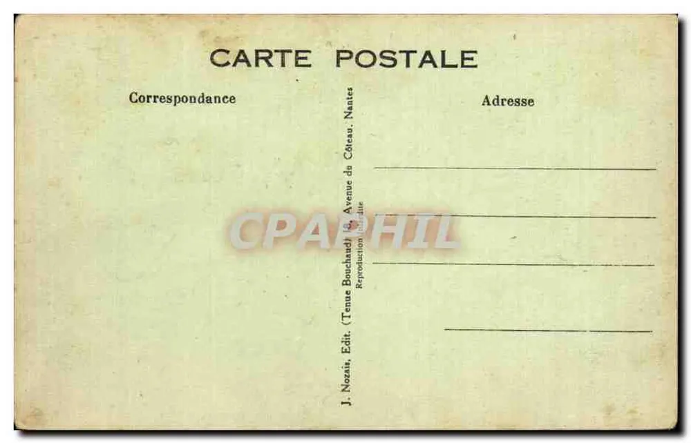 Liebe — komische Szene — J. Nozais, Verlag (Tenne Bouchaud), Nantes - Rückseite