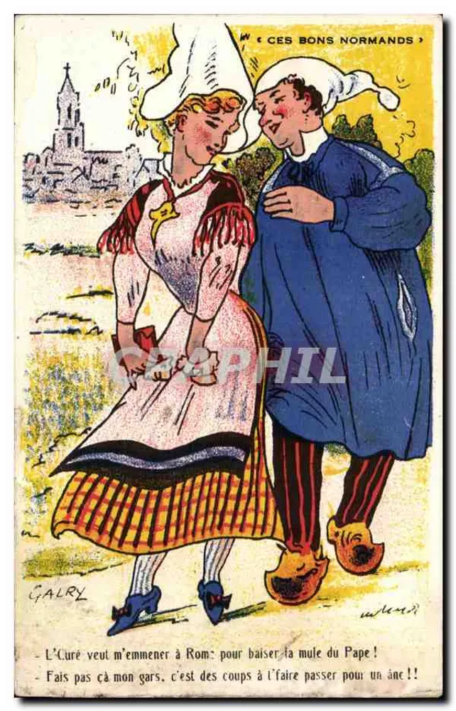 Diese guten Normannen — Karikatur eines normannischen Paares — GABY-Edition n°22 - Vorderseite