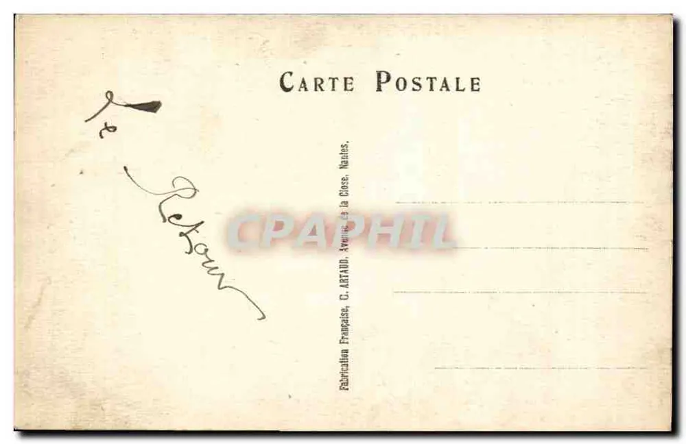 Bredouille — Die Hausfrau und der Jäger — Edition G. Artaud, Nantes - Rückseite