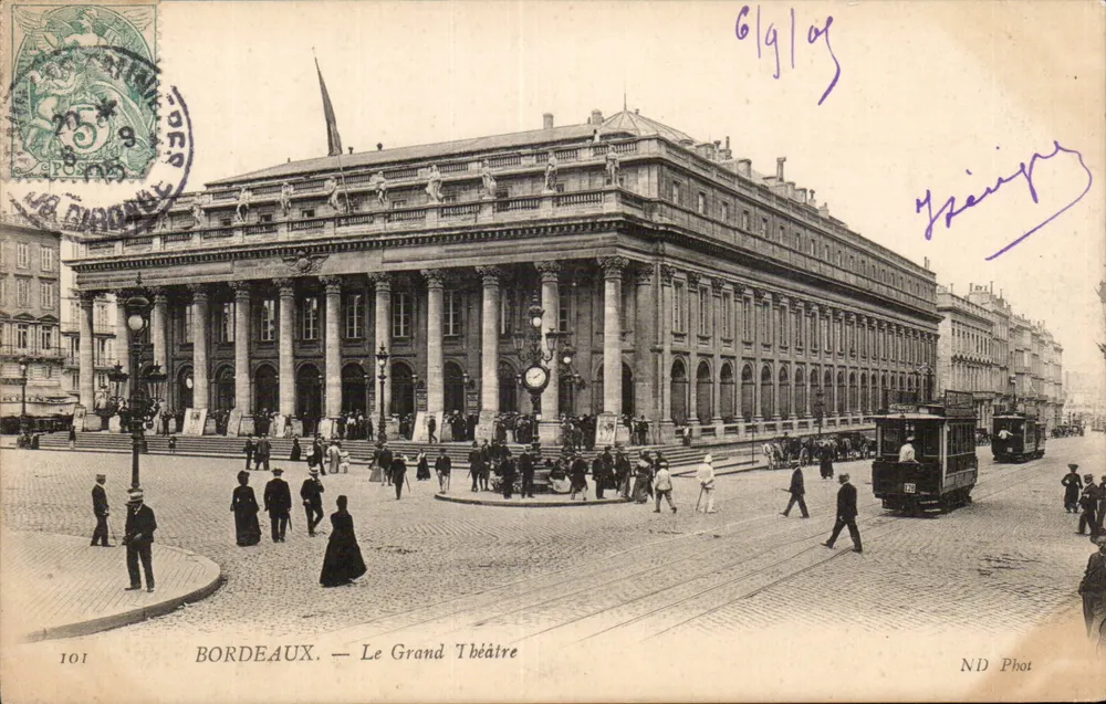Bordeaux — O Grande Teatro — ND Phot, n° 101 - Frente