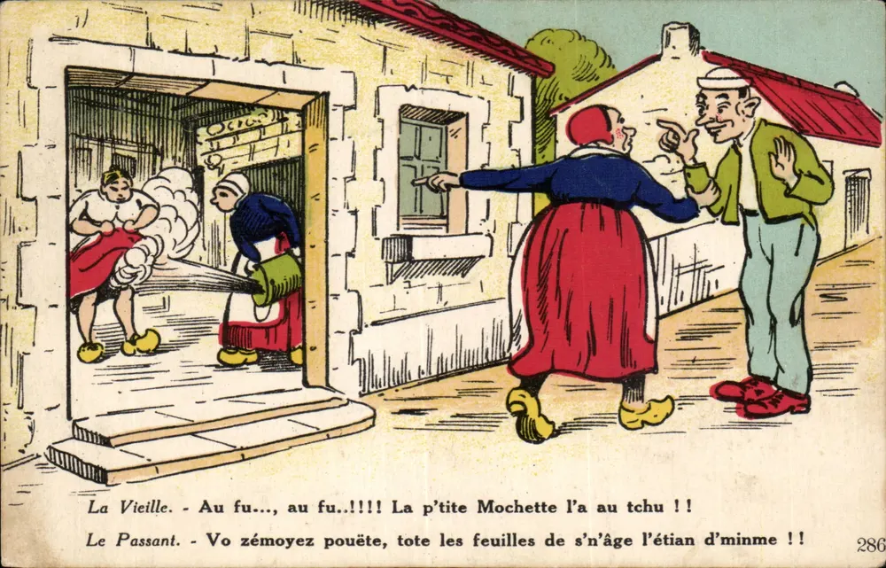 Die Alte und der Passant — humoristische Szene — Nagrais Edit. n°286 - Vorderseite