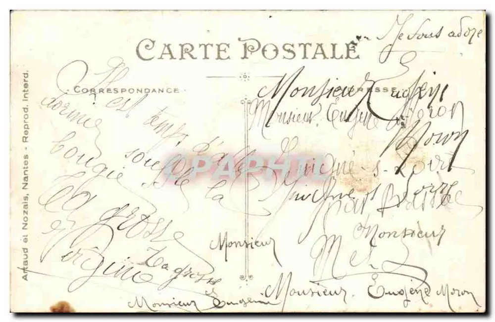 Casal jovem — cena humorística — Arnaud & Nozais, Nantes, n°94 - Verso