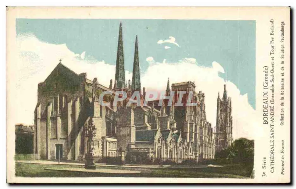Bordeaux (Gironde) — Katedra św. Andrzeja (Zespół Środkowego Zachodu) — Kolekcja Kolarsaine i Paubauberg, 3. seria - Awers