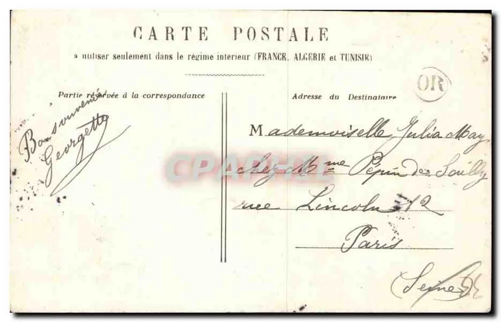 Bordeaux - Estátua de Carnot — número de série não visível - Verso