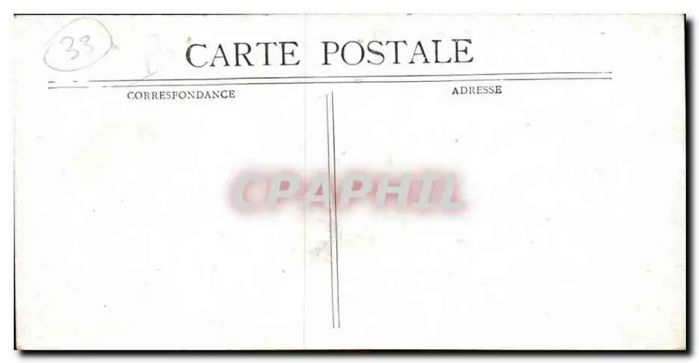 Bordeaux - Prefeitura (Fachada Principal) — Bilhete postal antigo n°33 - Verso