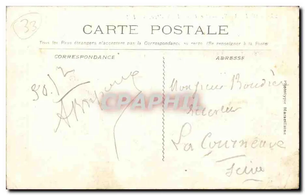 Bordeaux — Le Grand-Théâtre — LR. - Verso