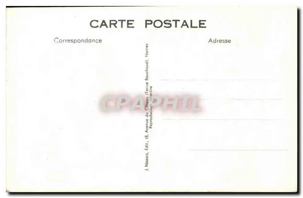 Oubli — Oh ! mes flotteurs ! — J. Nazoais, Verlag, 18, Avenue du Général de Gaulle, Nantes - Rückseite