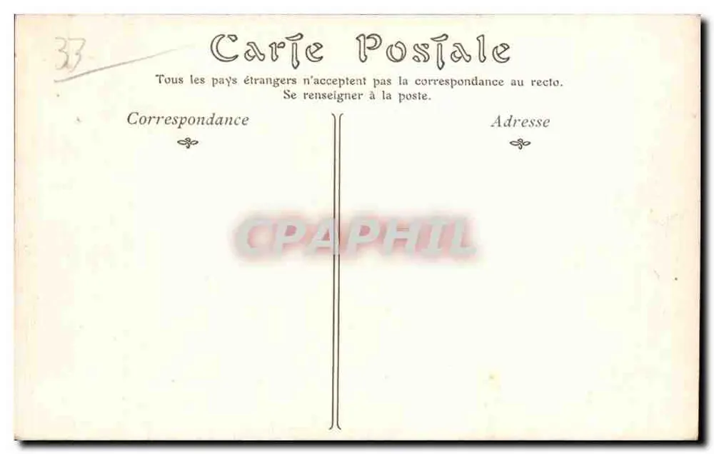 Bordeaux — Die Präfektur und der Cours du Château-Rouge — ND Phot - Rückseite