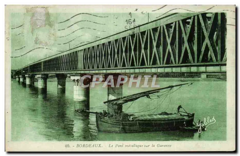 Bordeaux — Der Metallbrücke über die Garonne — Yobles - Vorderseite