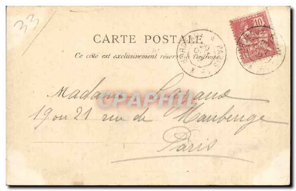 Bordeaux — A Baía — Marcel Daboy, editor, N° 29 - Verso