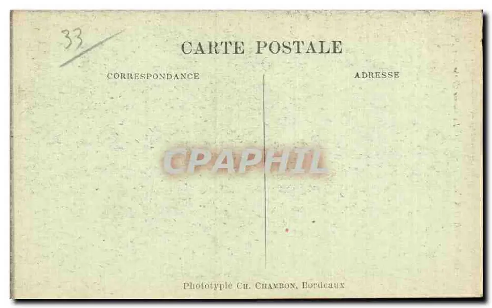 Bordeaux — A Grande Campana — C.B. — Editor C.B. n°127 - Verso