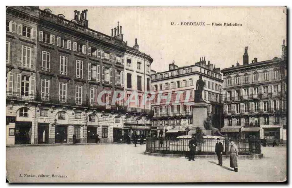 Bordeaux — Praça Richelieu — J. Nardot, editora, Bordeaux - Frente