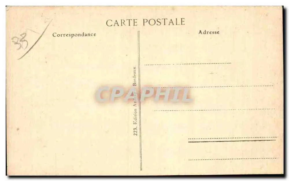 Bordeaux — La Porte-Dijeaux — Edição Avézard - Verso