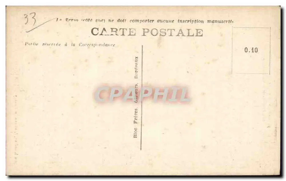 Bordeaux — Die Spitztürme der Kathedrale — Rue Vital-Carles — Bloc Frères, Bordeaux - Rückseite