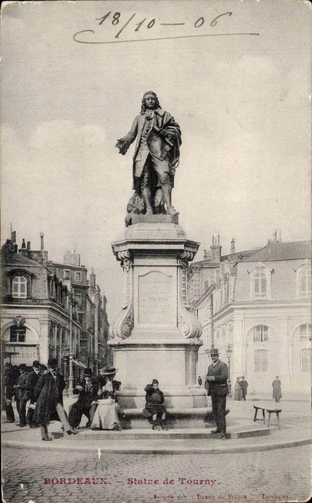 Bordeaux — Estátua de Tourny — Edição das 'Damas da França' Bordeaux - Frente